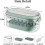 Ice Cube Tray Lid Bin, Sphere Ice Cube Maker Ice Cube Trays 2 Tiers Ice Cube Round Ice Tray green 4