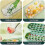 Ice Cube Tray Lid Bin, Sphere Ice Cube Maker Ice Cube Trays 2 Tiers Ice Cube Round Ice Tray green 3