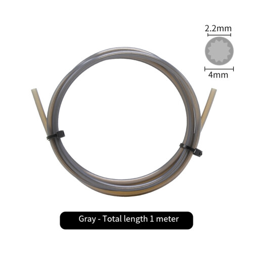 Låghållfast PTFE-Rör 1M Högtemperaturbeständighet Stjärnformat Facilitetsrör 3D-Skrivartillbehör Grå 1