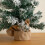 60cm Snowy Mini Christmas Tree with Jute Bag Stand 6
