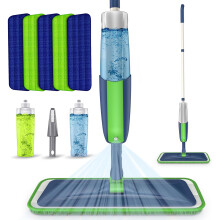 Spray Mop with 5 Washable Pads: Microfibre Floor Mop for Cleaning Floors