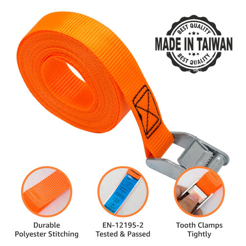 Amazon Basics Lashing Strap, 6 m Long, 25 mm Wide, Load Capacity 150 2