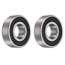 sourcing map 2pcs 6204-2RS Bearing 20x47x14mm, Chrome Steel Double