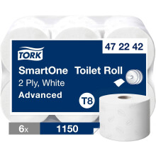 Tork SmartOne Toilet Roll T8 Advanced 2-Ply 6 x 1150 Sheets 472242