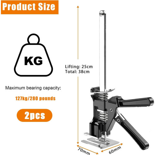 2 Pack Portable Household Labor Saving Arm Jack 254kg 560LB Lifting Tool 1