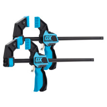 OX Pro Heavy Duty Bar Clamp Twinpack 18"/450mm, 2-in-1 Clamp & Spreader