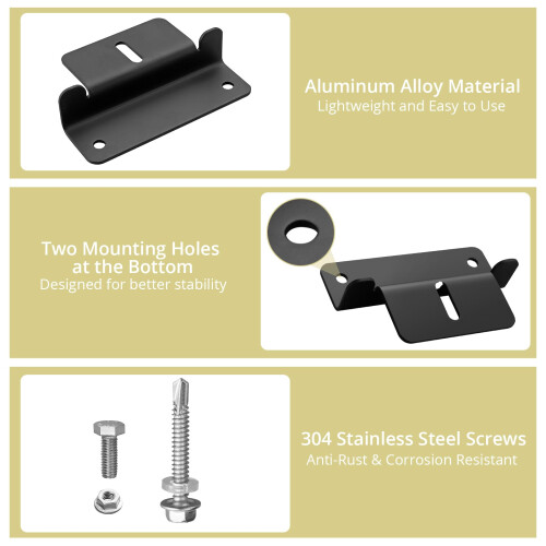Anbte 4PCS Solar Panel Mounting Z Brackets, Aluminum Solar Panel 2
