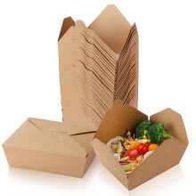 ZMCYN 50 Pack 36OZ (1065ML) Kraft Takeaway Food Box Takeaout Food Container
