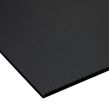 the-aluminium-shop Durable 2mm Thick Correx Black - 2400 x 1200 mm - Versatile and Sturdy Material Flat Delivery (12 Sheets, Black)