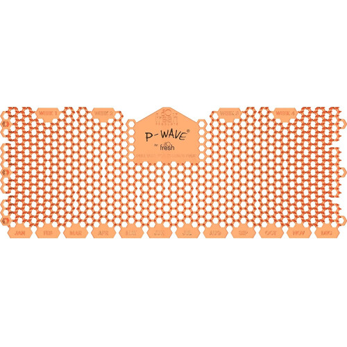 P-Wave 6 Pack Trough Urinal Screen Splash Mats, Large Size Fits All