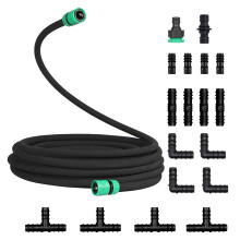 Soaker Hose, 1/2" Drip Hose Set (15M/49Ft)