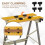 Durhand DURHAND 4-in-1 Work Bench Folding Clamp Table for DIY Home Garage Grey 6