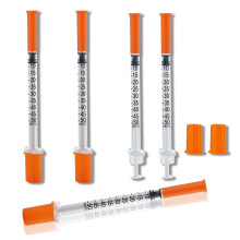 100 Pack 0.5ml Syringe 32G*6mm Measuring Tool, Liquid Separation Laboratory Accessories, Individually Wrapped (100 PCS)