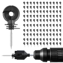 Electric Fencing Ring Insulators, Wire Mesh Ring Insulator, Wooden Post Insulator Screw-in (120)