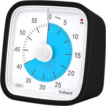 SZW-60-Minute Timer, Classroom Classroom Timer, Countdown Timer for Kids and Adults, Time Management Tool for Teaching Black