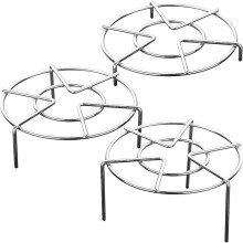 3PC SZW-Round Stainless Steel Steamer Rack - Vegetable and Cake Insert for Cooking Pots