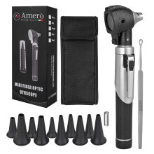 Fiber Optic Mini Otoscope with LED Light – Ear Inspection & Wax Removal Tool for Home Use – Clear Magnification, Bright Illumination & Reusable Ti