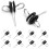 QWORK 10Pcs Electric Fencing Ring Insulators, Wire Mesh Double Hook 1