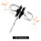 QWORK 10Pcs Electric Fencing Ring Insulators, Wire Mesh Double Hook 3