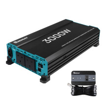 Renogy 3000W Pure Sine Wave Inverter, 6000W Peak 12V DC to 240V AC Solar Power Converter with UK Sockets, UPS Function and Remote Controller for Off-g