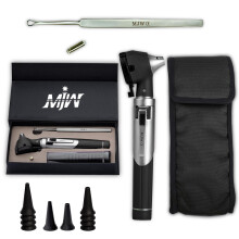 Fiber Optic Mini Otoscope Ear Healthy Tool for Home use with Extra Replaceable LED Light