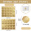 320 Pack Gold Embossed Envelope Seal Stickers, Heart Pattern 2