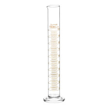QWORK 1 Pack Glass Graduated Cylinder 100ml, Borosilicate Glass,Heavy Wall, Flared Top Lip