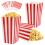 30 pcs Large Popcorn Boxes, Red & White Striped Paper Popcorn Bags 1