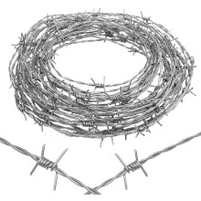 Barbed Wire 1.710m Flexible Metal Barb Wire Roll Garden Security Fence for Anti-Cat Fox Bird Animal Deterrent Outdoor Decor