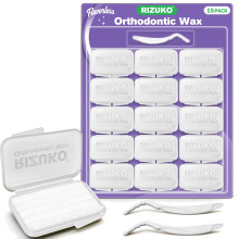 Pre-Cut Orthodontic Wax Dots for Braces, Unflavored Flavor, 15 packs