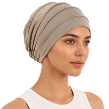 Kiiwah Chemo Headwear for Women, Elastic Cotton Chemo Hats Ladies with Satin Lining Unisex Breathable Cancer Headwear with Hair Loss Soft Slouchy Hair