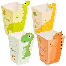 HOMAVEL 16 Pack Dinosaur Popcorn Boxes Jurassic Party Favour Containers