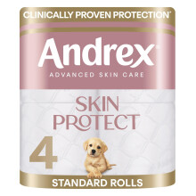 Andrex Skin Protect Toilet Roll - 4 Toilet Rolls, 3-Ply
