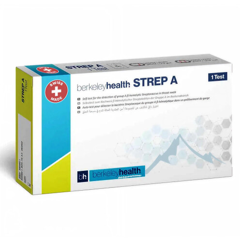 Berkeley Health Strep A Rapid Test Kit, Home Use, Quick Results (1 Test) 1
