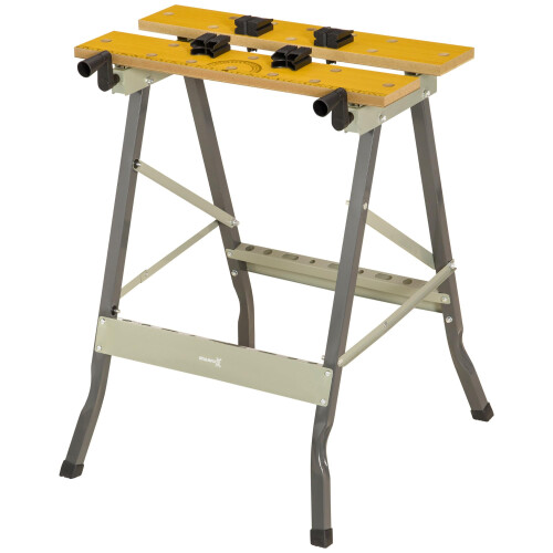 Durhand DURHAND 4-in-1 Work Bench Folding Clamp Table for DIY Home Garage Grey