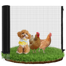 Barrier Plastic Garden Fence Mesh 0.9 m 25 m with 15 Pins, Black