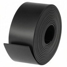 QWORK Solid Neoprene Rubber Sheet Strip 50mm x 3mm x 3 meter - Flexible Rubber Roll for Sealing, Cushioning, Vibration Protection, Gaskets & DIY Pro