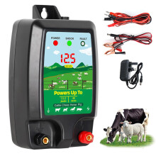 Electric Fence Energiser Kit, 2 Joule Output Waterproof Fence Charger for Horses 12V, Electric Fence Tester Insulators, 10km Range, High Voltage Pulse