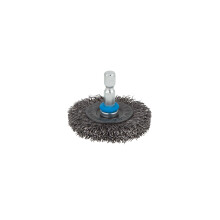 wolfcraft Steel Wire Disc Brush, Ø50mm Wheel for Derusting & Cleaning
