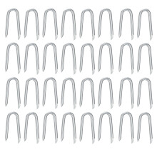KINGLAKE 100Pcs 18mm x 1.8mm Small U Nails Galvanised Netting Staple for Chicken Wire,Fencing, Mesh