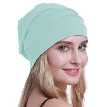 osvyo Cotton Chemo Hats Soft Caps Cancer Headwear for Women Hair Loss Sealed Packaging, LIGHT PISTACHIO, One Size