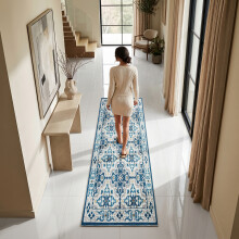 (80 x 300 cm- Printed Extra Large Runner Rug, Luna) Living Room Runner Rugs Printed Carpets Floor Mats
