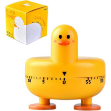 1pc kitchen timer, student review reminder, creative cartoon little yellow duck (yellow)
