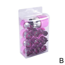 Juego de 12 moldes de acero para cortar mini galletas con forma de frutas y verduras para niños R9V5U:K