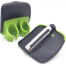 2 peladores ergonómicos de verduras con agarre para los dedos, ideales para patatas, zanahorias y pepinos.
