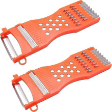 Paquete de 2 ralladores de plástico para frutas, queso, pepino, patata y zanahoria - Utensilios de cocina para chefs