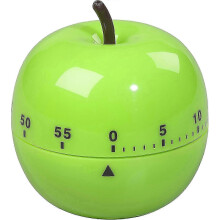 Novelty Kitchen Timer, Apple Shaped 60 Minute / 1 Hour Timer, Baking needs BPA Free Plastic, Green