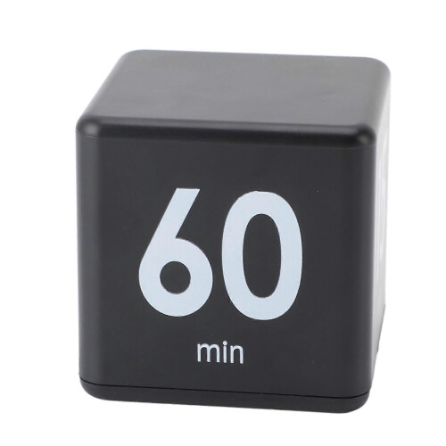 Flip Timer Mini 15 20 30 60 Minutes Gravity Sensing Cooking Study Workout Timer Black Compact