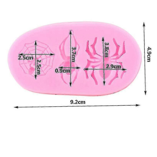Halloween Spider Silicone Mold Cake Decoration Tool Candy Clay Chocolate Moldpink1pcs 1