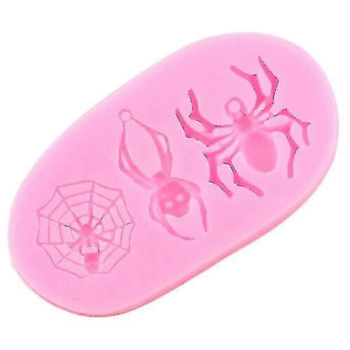 Halloween Spider Silicone Mold Cake Decoration Tool Candy Clay Chocolate Moldpink1pcs 2